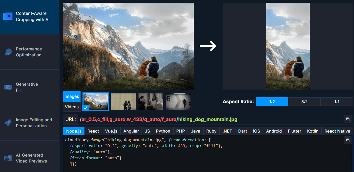 Landing page preview